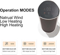 Space Heater 2000W PTC Ceramic Heater with Remote Control