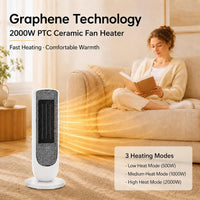 Space Heater 2000W PTC Ceramic Heater with Remote Control