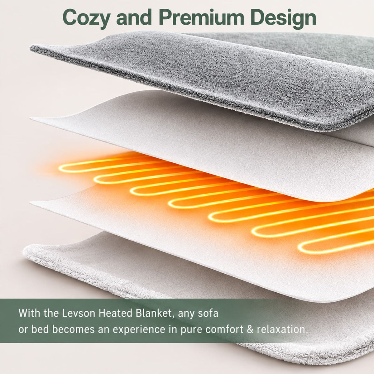 LEVSON Heated Throw Blanket - Pink 160 × 120 cm